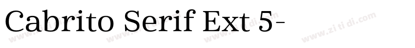 Cabrito Serif Ext 5字体转换
